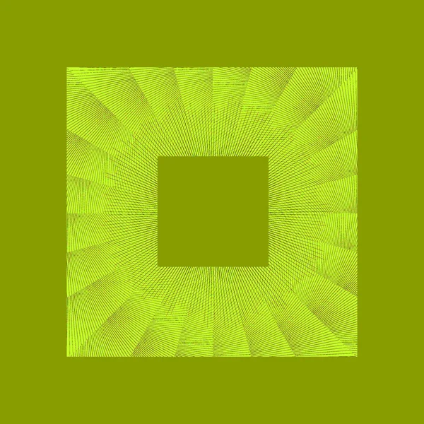 Fundo Geométrico Abstrato Quadrado Verde Azeitona Com Centro Radial Verde — Fotografia de Stock