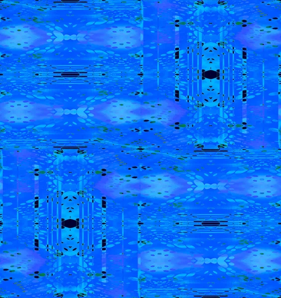 Abstrakt Geometrisk Sømløs Bakgrunn Blå Nyanser Vanlige Intrikate Ellipser Diamantmønstre – stockfoto