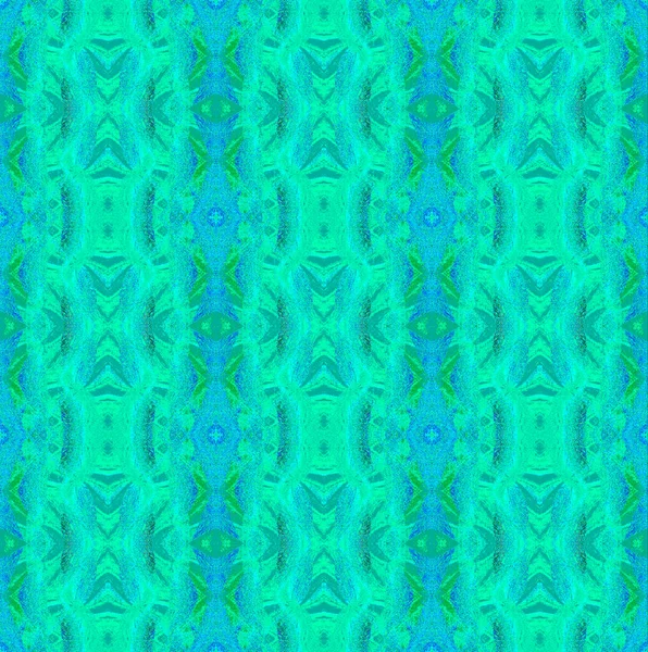 Abstract geometric seamless background. Regular ornamental pattern mint green, turquoise and light blue vertically.