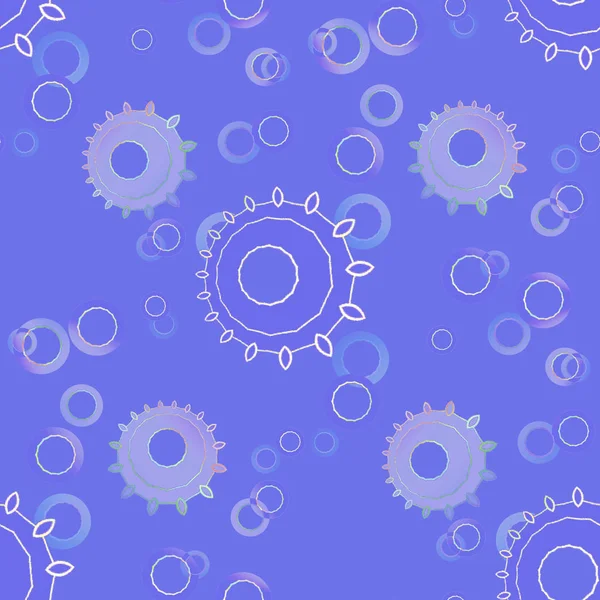 Abstrakt Geometrisk Blomster Bakgrund Regelbundna Koncentriska Cirklar Mönster Lila Nyanser — Stockfoto