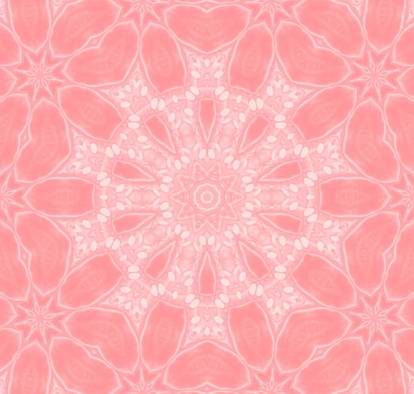 Abstract Geometric Background Seamless Floral Ornaments Pink Shades White Ornate — Stock Photo, Image