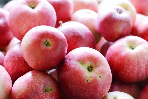 Red Apples Background Background Organic Fresh Red Apples Farm Harvest — Stock Photo, Image