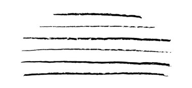 Boya kalemi darbesi. Kalem çizimi vektör karalaması. Sınır için el yapımı tebeşir fırçası. İnce ve kaba vurgu sanat seti. Soyut siyah keçeli kalem. Altını çizen çocuk kağıt elementi üzerine çiziyor.