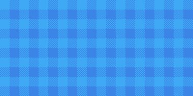 Kusursuz mavi Vichy desenli arka plan. Flanel kumaş için kare desenli Gingham dokusu. Geometrik şebeke ile sarmak için sevimli geleneksel ekose duvar kağıdı. Retro soyut sonbahar arkaplanı tekrarla