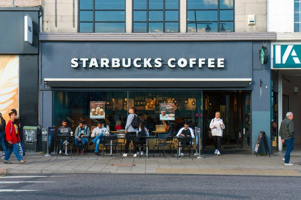 Брайтон Англия Октября 2018 Года Пределами Кофейни Starbucks Центре Брайтона — стоковое фото