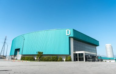 İzmir, Türkiye - 25 Mayıs 2019: Fuar İzmir Gaziemir Hall D, İzmir 'in kentteki fuarların büyüyen gerçek potansiyelini karşılaması için Türkiye' nin en modern ve en yeni sergi saç merkezi..