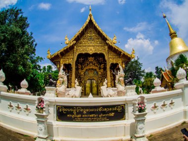 Wat Pa Dara Pirom Lanna mimarisi, Chiang Mai Tayland.