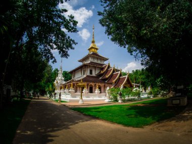 Wat Pa Dara Pirom Lanna mimarisi, Chiang Mai Tayland.