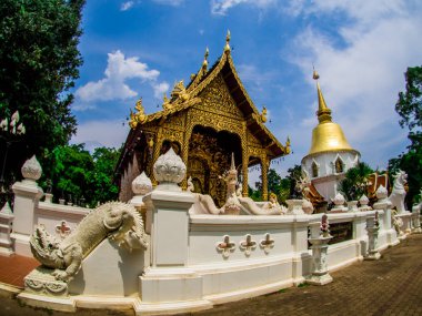 Wat Pa Dara Pirom Lanna mimarisi, Chiang Mai Tayland.