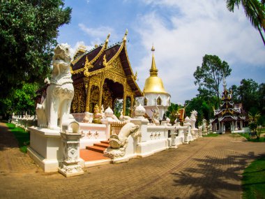 Wat Pa Dara Pirom Lanna mimarisi, Chiang Mai Tayland.