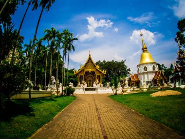 Wat Pa Dara Pirom Lanna mimarisi, Chiang Mai Tayland.