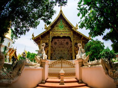 Wat Pa Dara Pirom Lanna mimarisi, Chiang Mai Tayland.