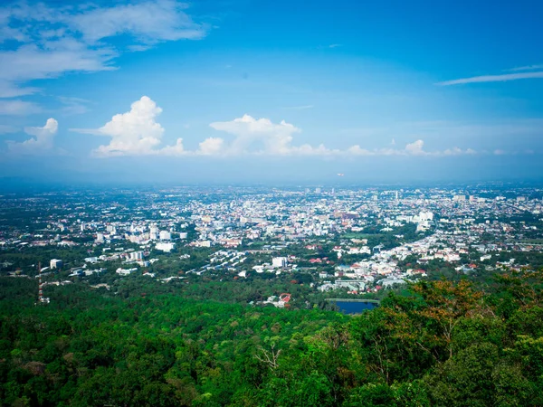 Wat Phrathat Doi Chiang Mai Tayland Suthep Tapınakta Görüntüleyin — Stok fotoğraf