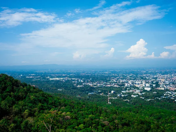 Wat Phrathat Doi Chiang Mai Tayland Suthep Tapınakta Görüntüleyin — Stok fotoğraf