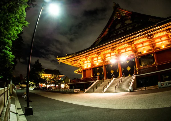 Nuit Temple Sensoji Temple Asakusa Tokyo Japon Sept 2018 — Photo