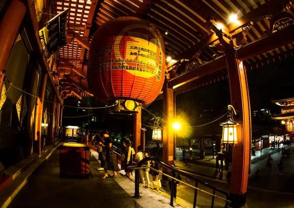 Nuit Temple Sensoji Temple Asakusa Tokyo Japon Sept 2018 — Photo