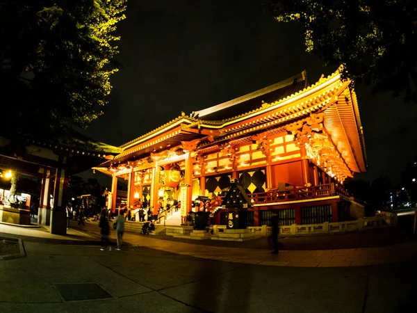 Tempo Notte Tempio Sensoji Tempio Asakusatokyo Giappone Set 2018 — Foto Stock