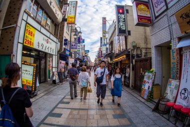 Kawagoe, bir küçük sokak, Saitama-ken, Japon, Eylül 2018 toplayan alanda Old Town.