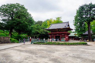 Nezu tapınak veya Nezu Jinja bir geleneksel ve tarihsel Shinto tapınağı, Tokyo, Japonya Eylül 2018 olduğunu.