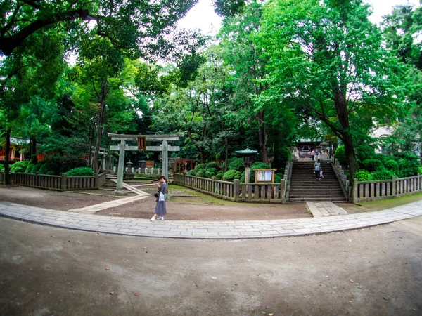 Nezu Svatyně Nebo Nezu Jinja Tradiční Historické Šintoistická Svatyně Tokio — Stock fotografie