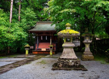 Fujiyoshida Sengen Tapınağı, Japonya - Eylül 2018.