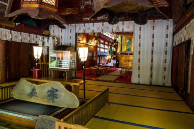 Fujiyoshida Sengen Tapınağı, Japonya - Eylül 2018.