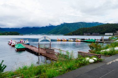 Kawaguchi Gölü, Japonya. Eylül 2018.