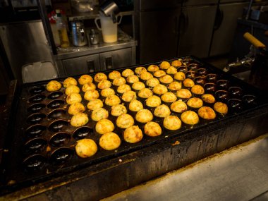 Takoyaki, ahtapot topları, Japon yemekleri..