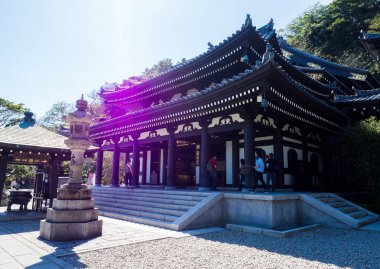 Hase-dera Tapınağı. popüler Budist tapınağı 2018 Kamakura, Japonya - Eylül,.