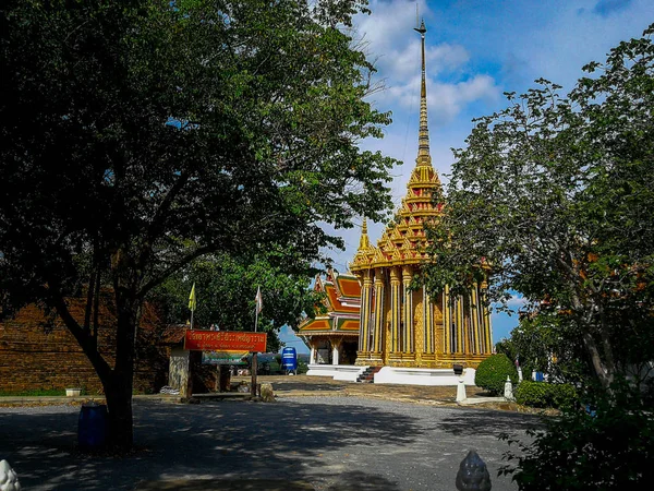 Wat Khaopraseesanpetch Temple, U Thong, Suphanburi Thaiföld — Stock Fotó