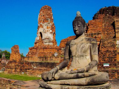 Wat Mahathis, Ayutthaya tarihi parkında eski Tapınak, thail