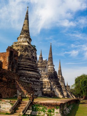 Ayutthaya Tarihi Par Wat Phra Si Sanphet tapınağında Pagoda