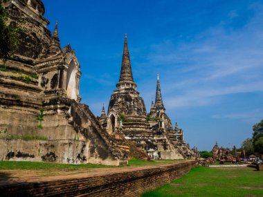 Ayutthaya Tarihi Par Wat Phra Si Sanphet tapınağında Pagoda