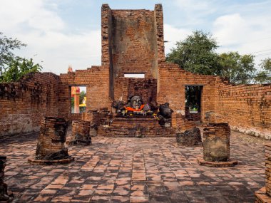 Wat Worachet Buda başkanı, Ayutthaya eski tapınak, Tayland