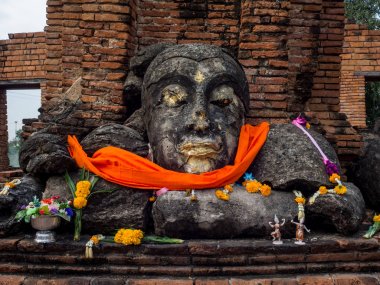 Wat Worachet Buda başkanı, Ayutthaya eski tapınak, Tayland