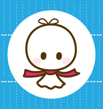 Teru teru bouzu : Yağmur Bebek, Vektör illüstrasyon