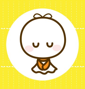 Teru teru bouzu : Yağmur Bebek, Vektör illüstrasyon