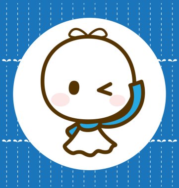 Teru teru bouzu : Yağmur Bebek, Vektör illüstrasyon