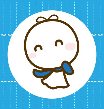 Teru teru bouzu : Yağmur Bebek, Vektör illüstrasyon