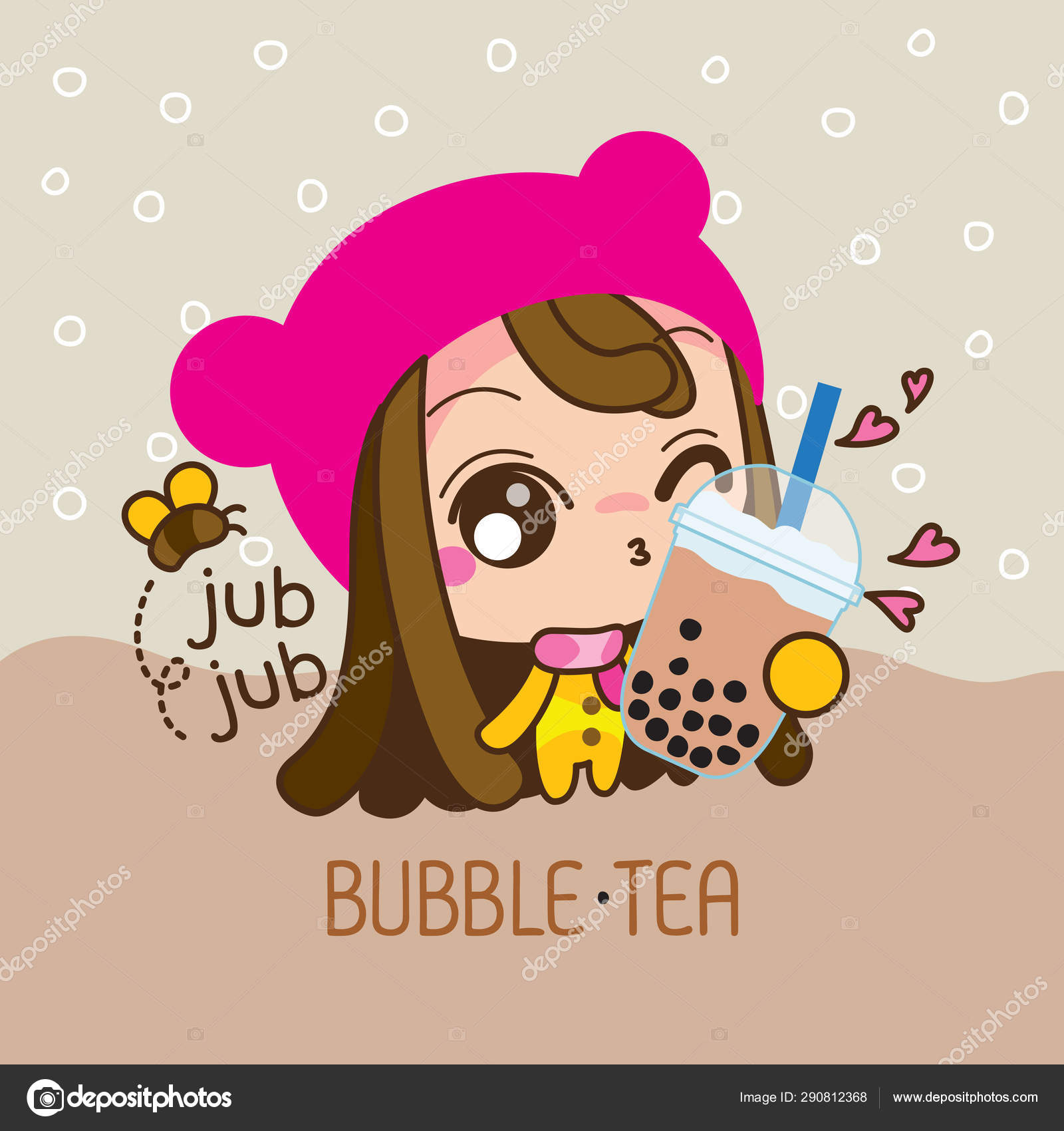 Vektorgrafiken Bubbletea Vektorbilder Bubbletea Depositphotos