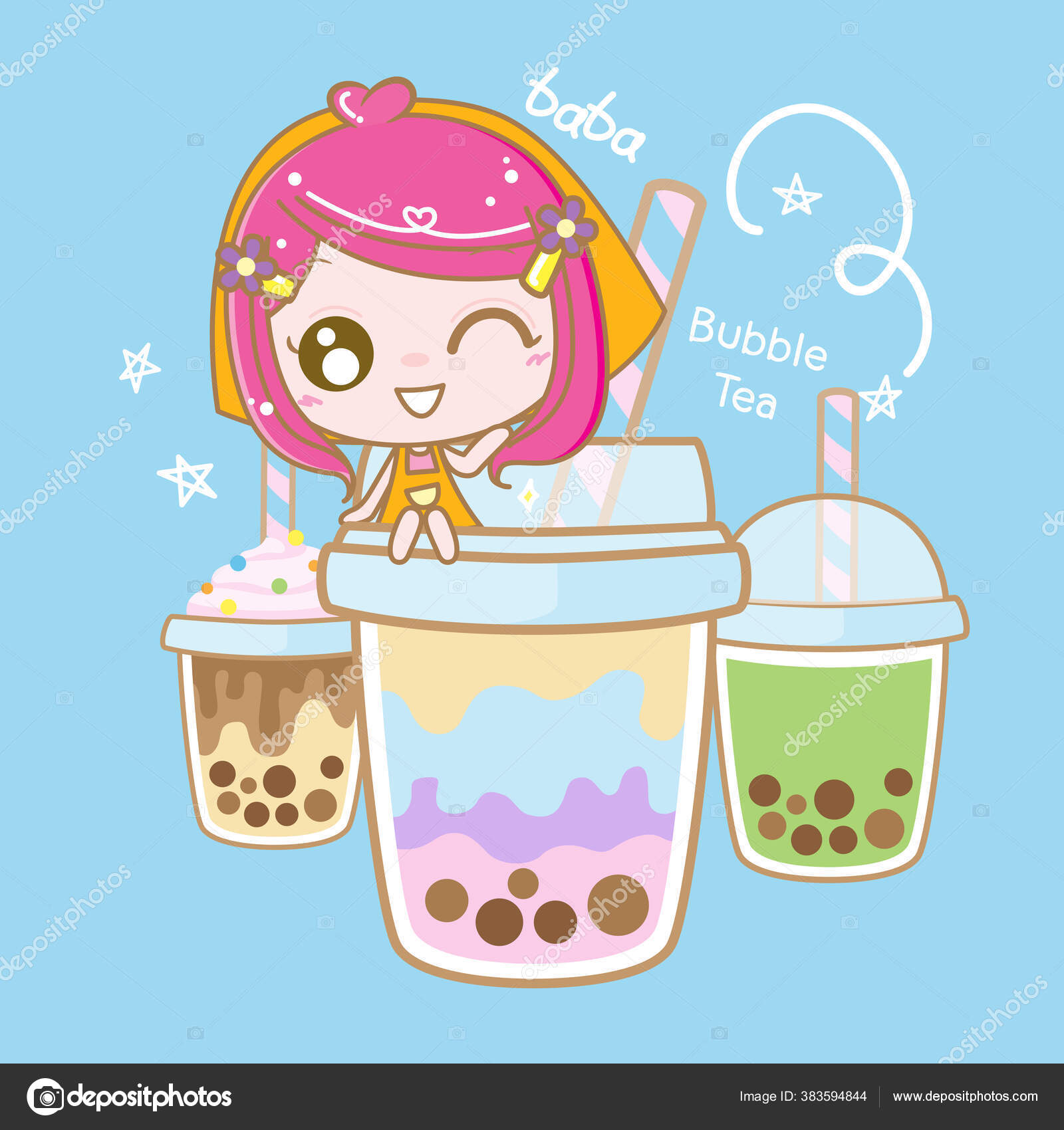 Kawaii Fofo Emoji Personagens Cartoon Boba Bubble Milk Tea