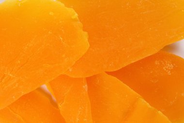 Korunmuş mango olgun meyve dilim renkli tatlı kuru 