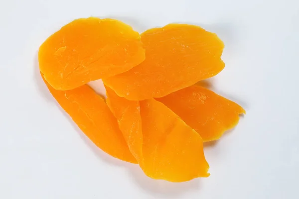 Trocken Konservierte Mango Reife Fruchtscheibe Bunt Süß — Stockfoto