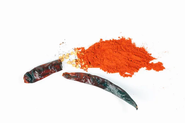 Red Hot Chili Peper Paprika Vlok Spice Ruwe Droge Aangedreven — Stockfoto