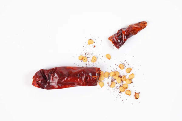 Red Hot Chili Pepper Paprika Flake Spice Raw Dry Powered — Stock Photo, Image