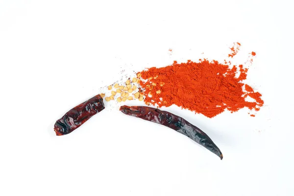 Red Hot Chili Peper Paprika Vlok Spice Ruwe Droge Aangedreven — Stockfoto