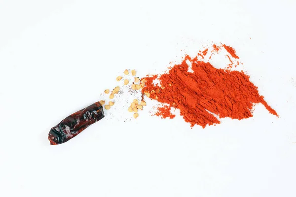 Red Hot Chili Peper Paprika Vlok Spice Ruwe Droge Aangedreven — Stockfoto