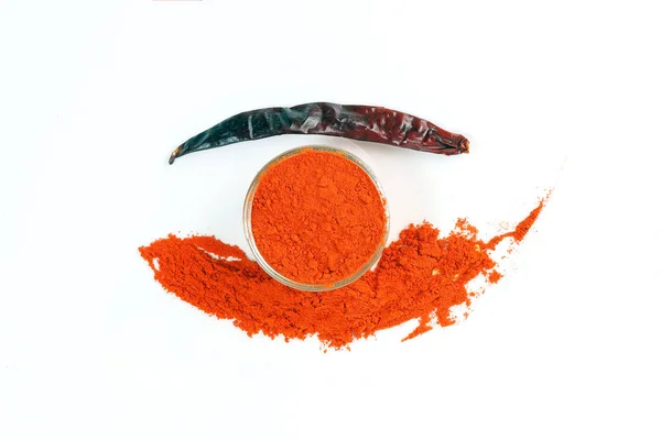 Red Hot Chili Peper Paprika Vlok Spice Ruwe Droge Aangedreven — Stockfoto