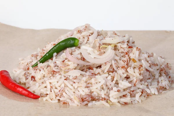 Nasi Dagang Mélange Riz Sauvage Non Poli Cuit Avec Lait — Photo