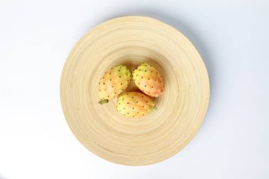 Sarı Turuncu Kaktüs Meyve Dikenli Dikenli Armut Sulu 